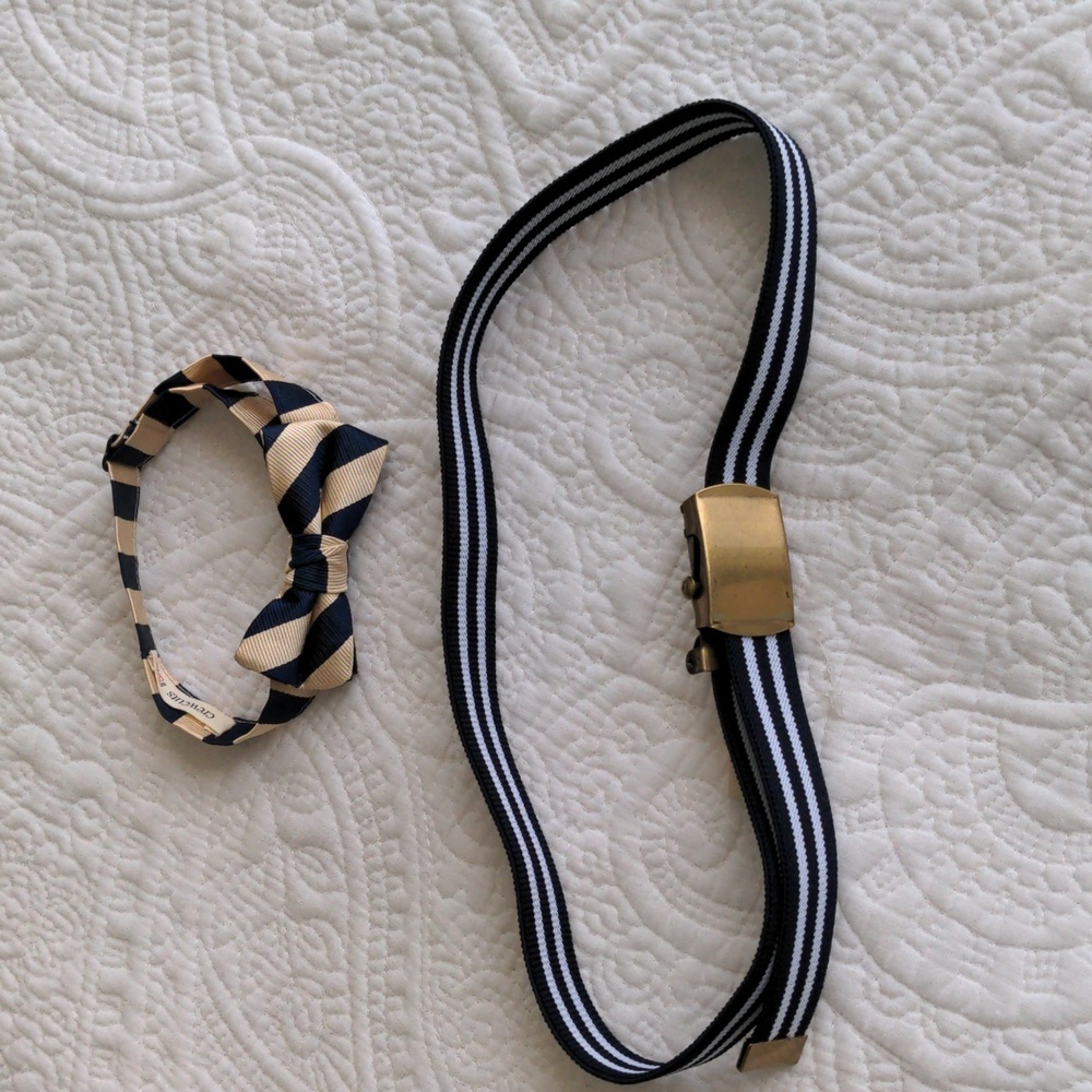 J. Crew Crewcuts Silk Bow Tie and Elastic Belt